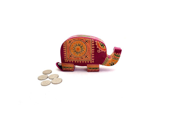 Mini Leather Fair Trade Elephant Money Box