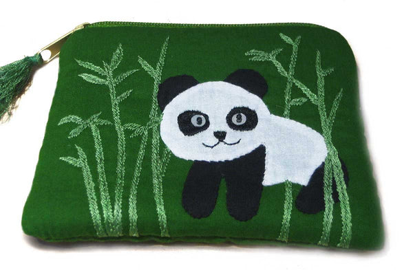 Fair Trade Appliqué Panda Coin Purse