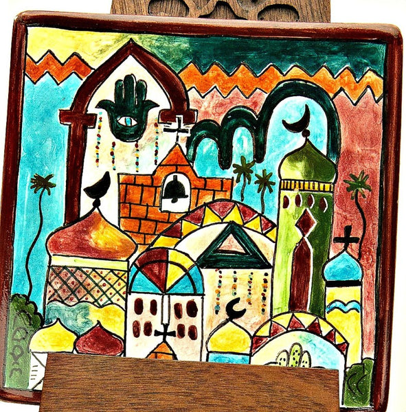 Fair Trade ceramic hand painted peace plate