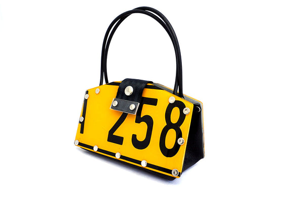 Recycled Number Plate Handbag