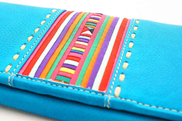 Leather Wallet Lisu Appliqué